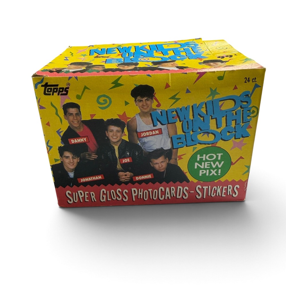 Vintage 1989 Topps New Kids On The Block 24ct Unopened Box Photocards Stickers